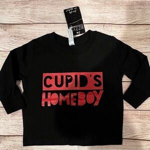 Bizzy”s Boutique Rabbit Skins NWT Toddler Boys Top “Cupids Homeboy” Size 2